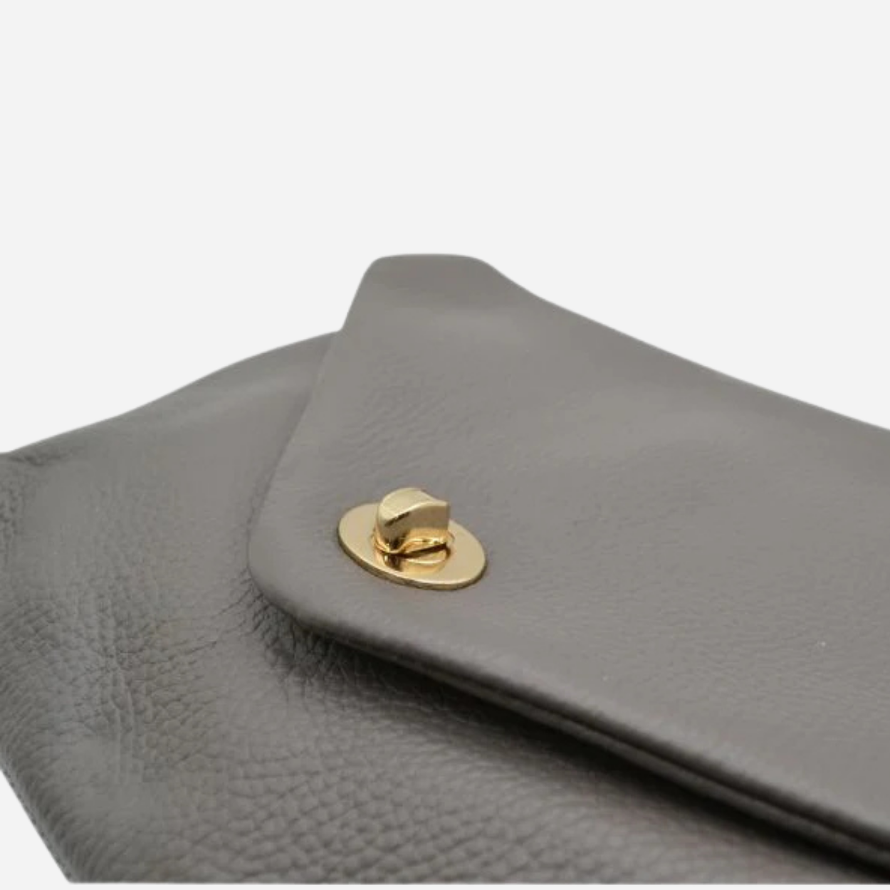 Gift Set | CENTENNIAL PARK - Womens Grey Pebbled Leather Clutch Bag & CREMORNE Leather Fold Wallet