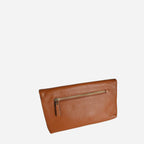 CENTENNIAL PARK - Ladies Tan Pebbled Leather Clutch Envelope Bag - BeltNBags