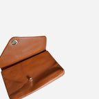 CENTENNIAL PARK - Ladies Tan Pebbled Leather Clutch Envelope Bag - BeltNBags