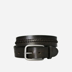 CHRIS - Mens Dark Brown Genuine Leather Belt - BeltNBags