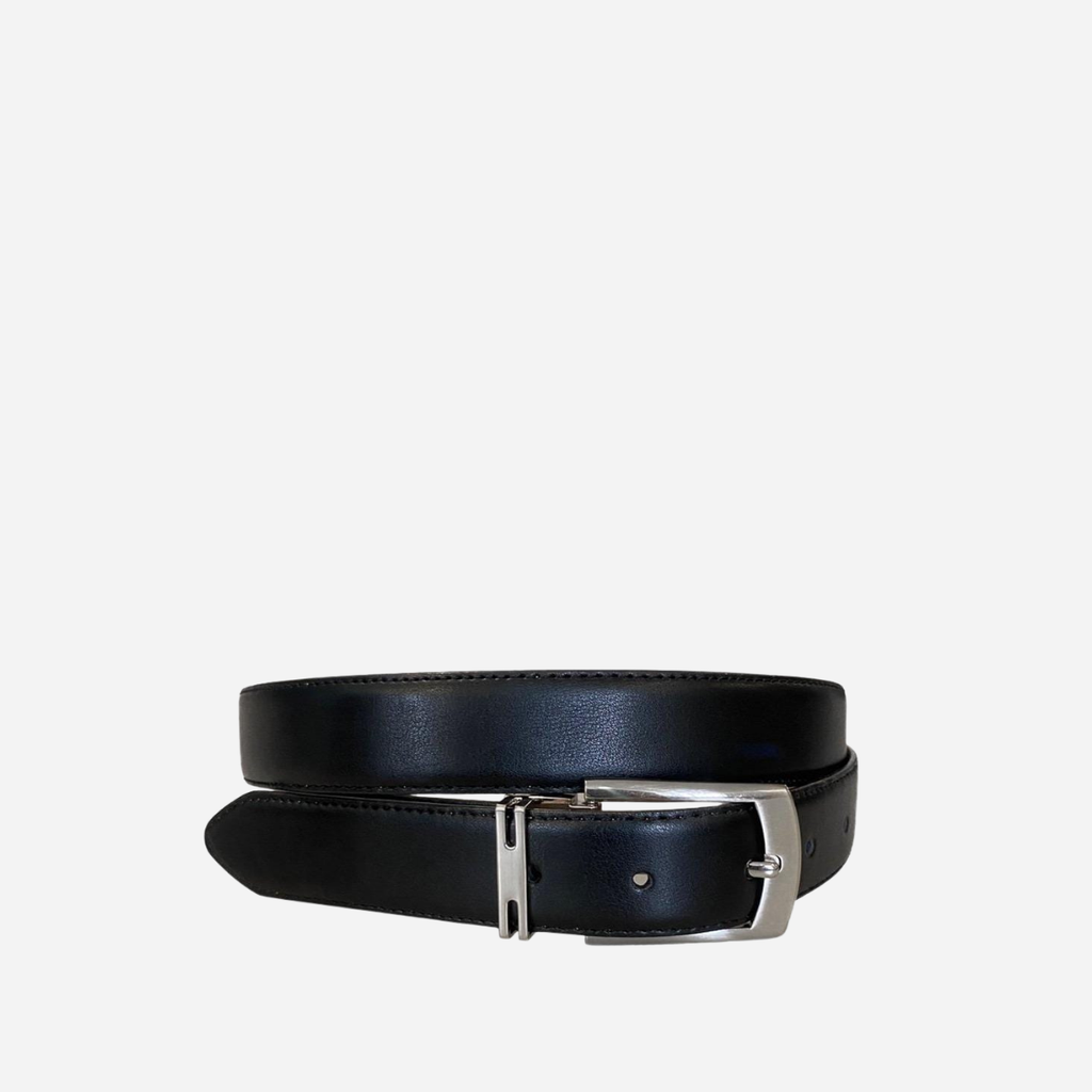CHRISTIAN - Men's Black Genuine Leather Belt