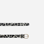 CLARABELLE - Women's Cow Print Genuine Leather Belt
