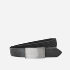 CLIVE - Mens Black Genuine Leather Flexi-Belt CLEARANCE - BeltNBags