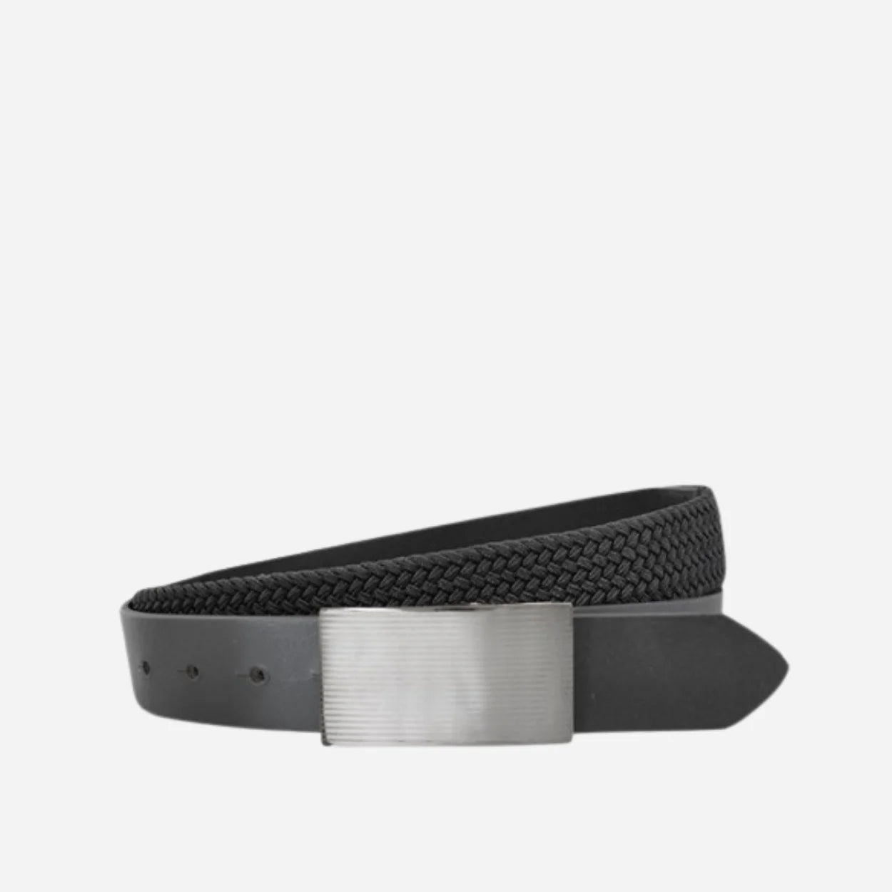 CLIVE - Mens Black Genuine Leather Flexi-Belt CLEARANCE