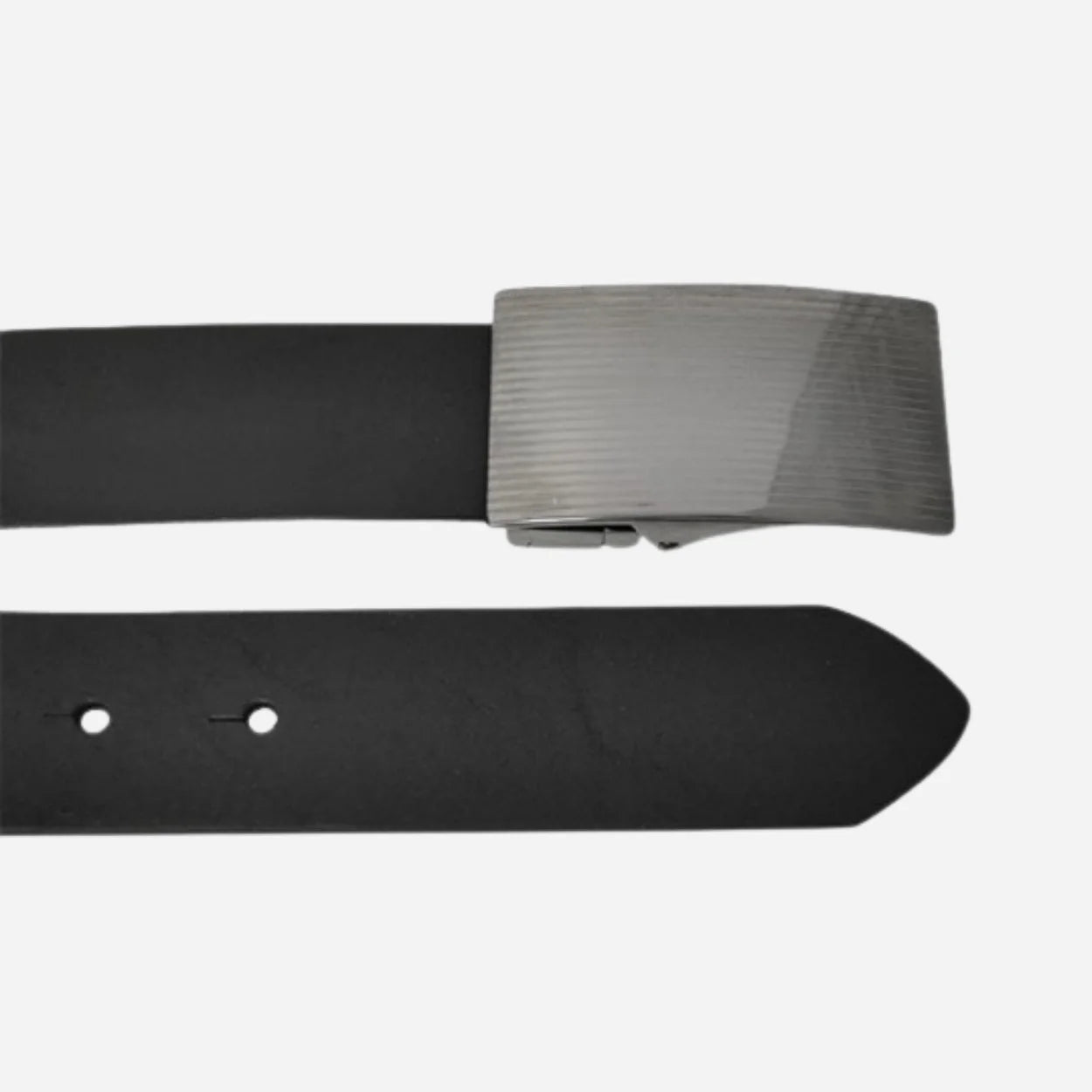 CLIVE - Mens Black Genuine Leather Flexi-Belt CLEARANCE