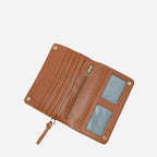 CREMORNE - Addison Road Ladies Brown Soft Pebbled Leather Fold Wallet