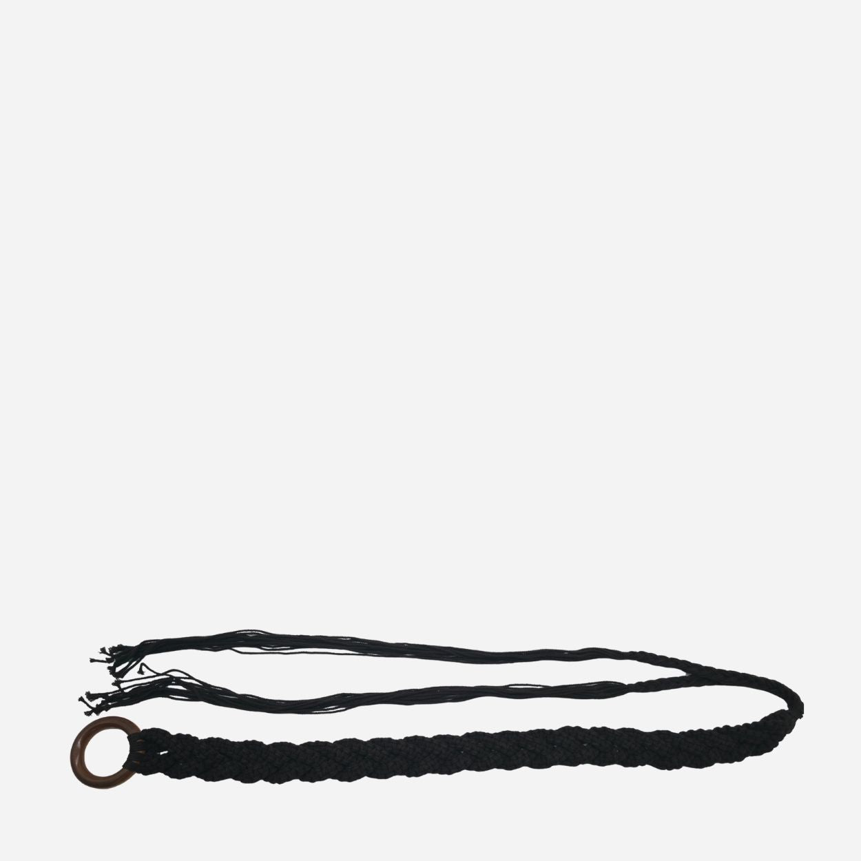 Clovelly Boho Braided Belt – Dark Brown & Cream Woven Belt for Women