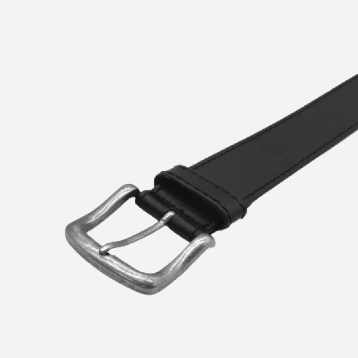 DAMIEN - Mens Black Genuine Leather Flexi-Belt