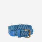 DANNY - Casual Blue Cotton Webbing Belt - BeltNBags