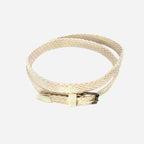 DANNY - Casual Cream Cotton Webbing Belt - BeltNBags