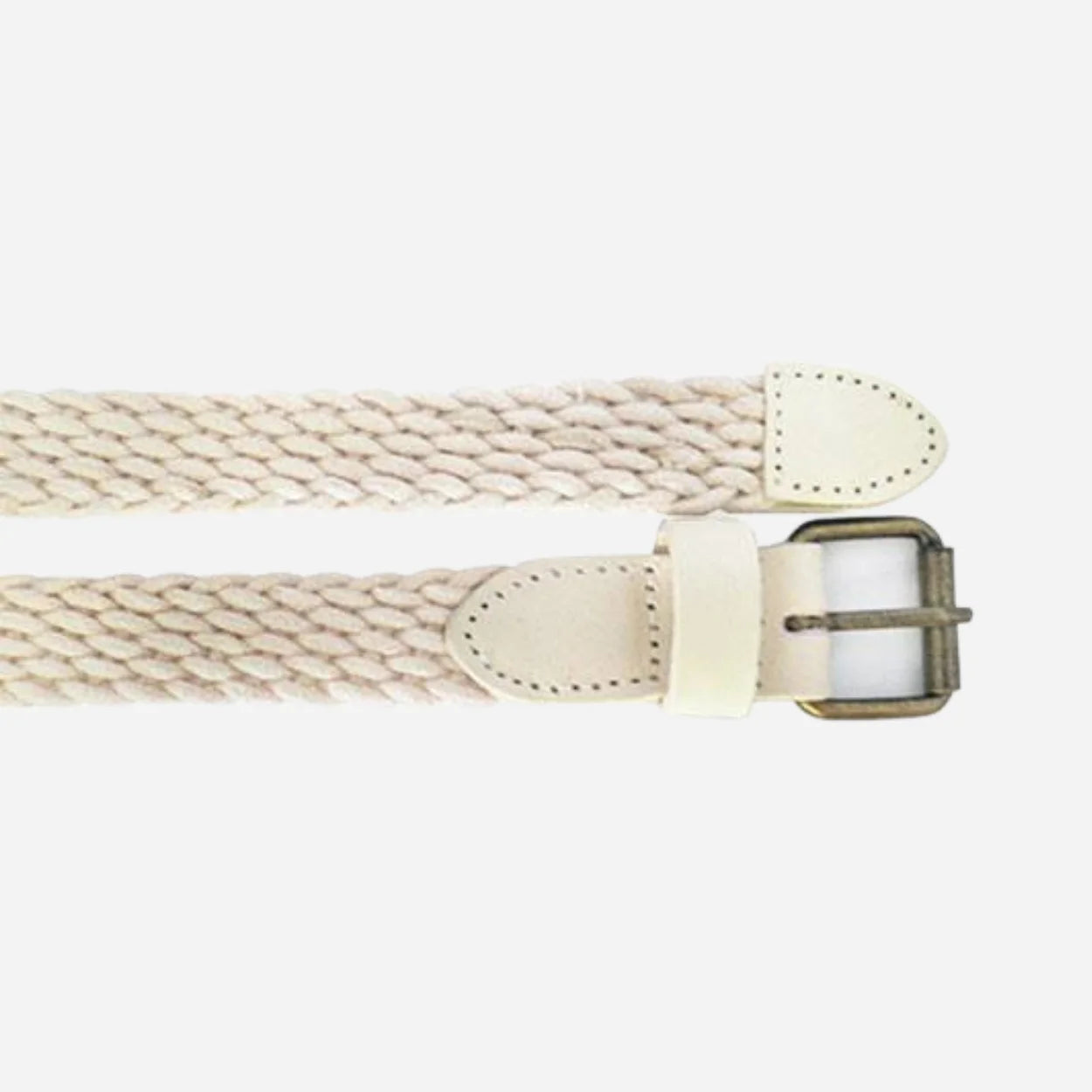 DANNY - Casual Cream Cotton Webbing Belt