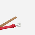 DEANEEN - Women's Red Genuine Leather Belt - BeltNBags