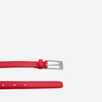 DEANEEN - Women's Red Genuine Leather Belt - BeltNBags