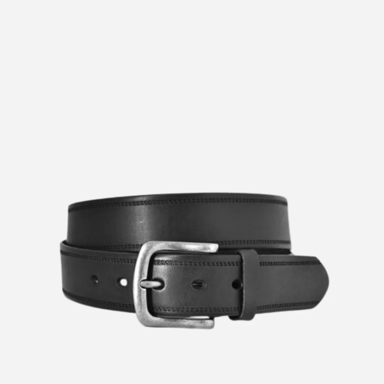 DUNDEE - Mens Black Genuine Leather Belt