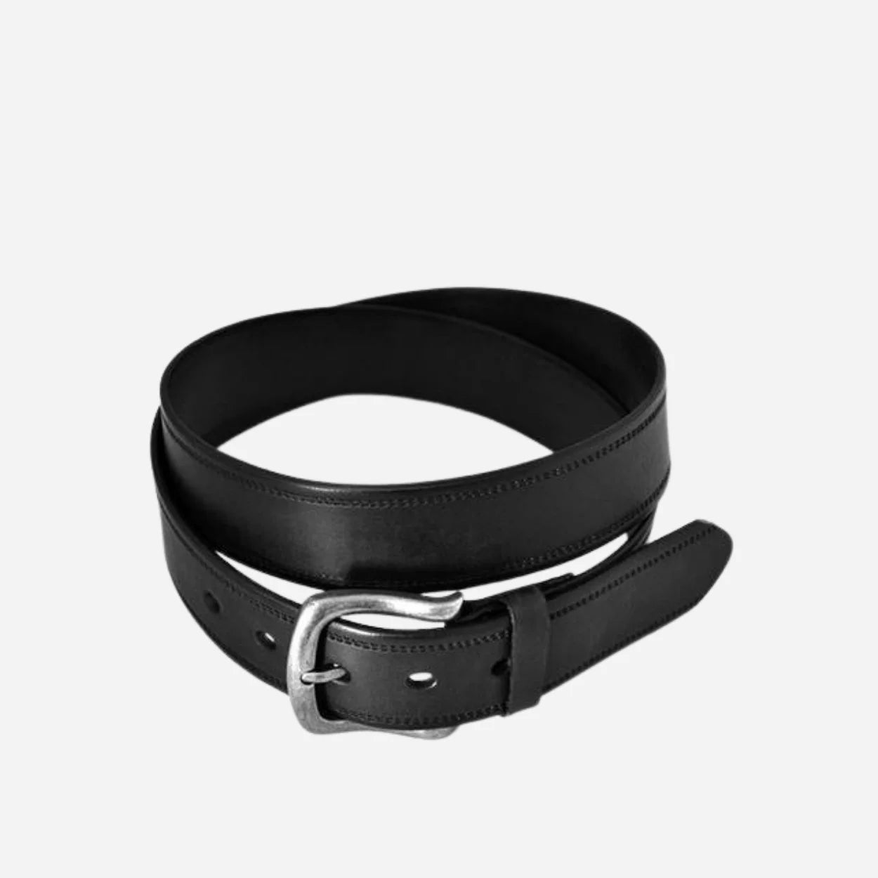 DUNDEE - Mens Black Genuine Leather Belt
