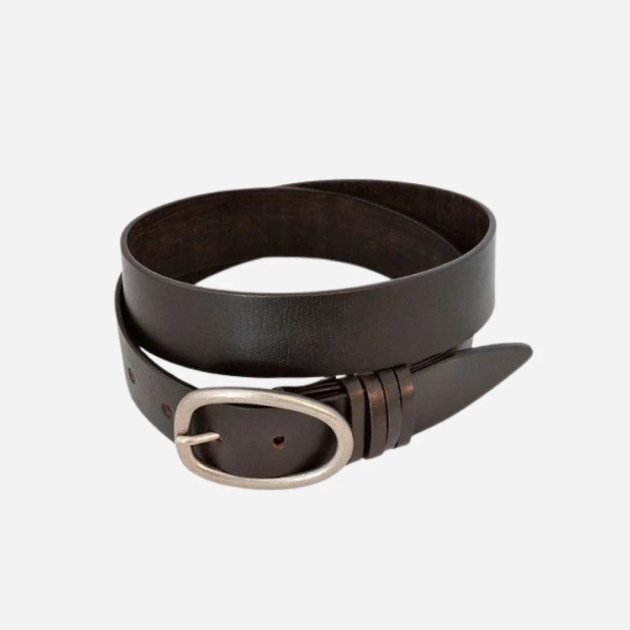 EDWIN - Mens Dark Brown Leather Dress Belt - BeltNBags