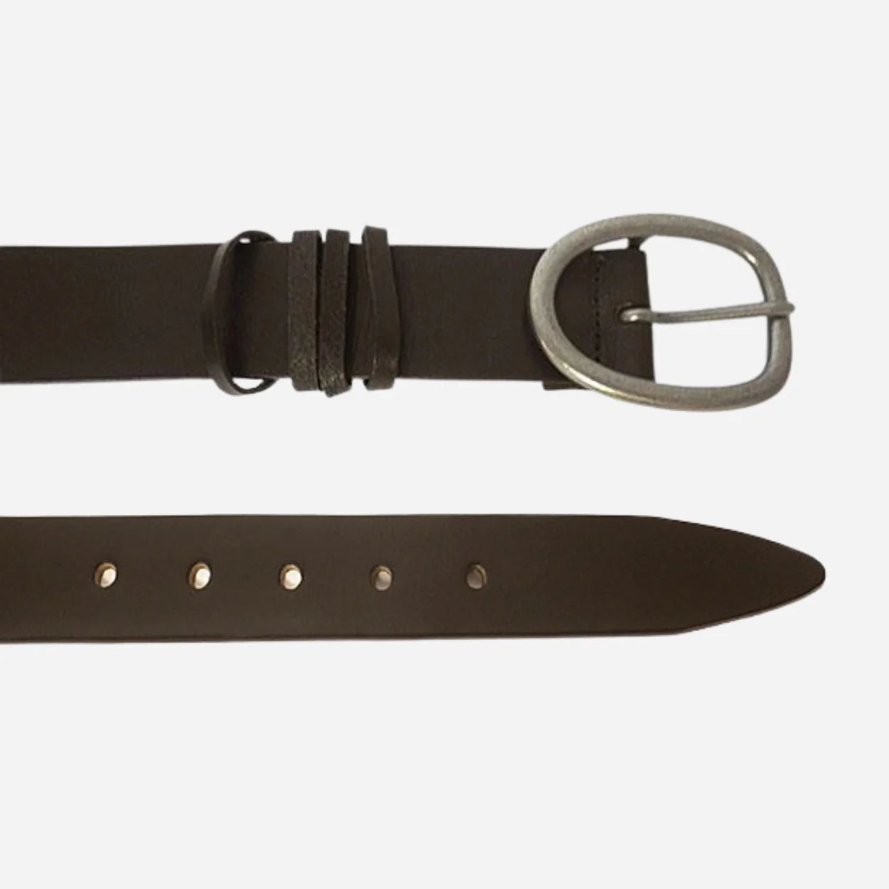 EDWIN - Mens Dark Brown Leather Dress Belt - BeltNBags
