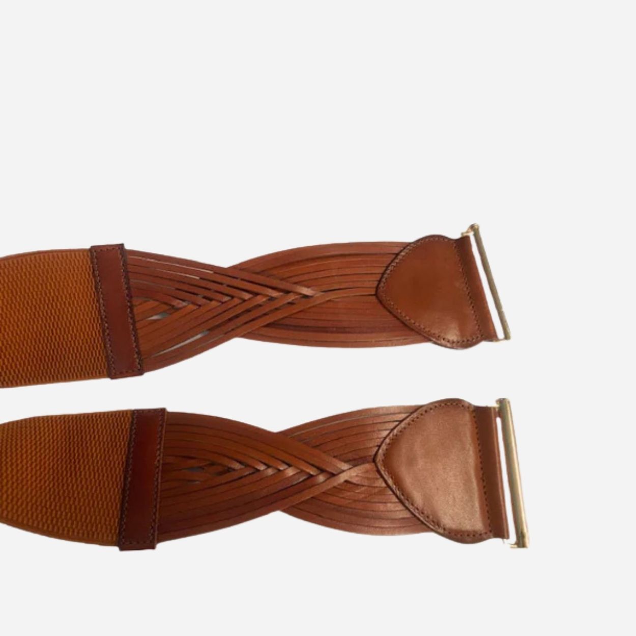 ELIZABETH - Women's Tan Genuine Leather Stretch Belt