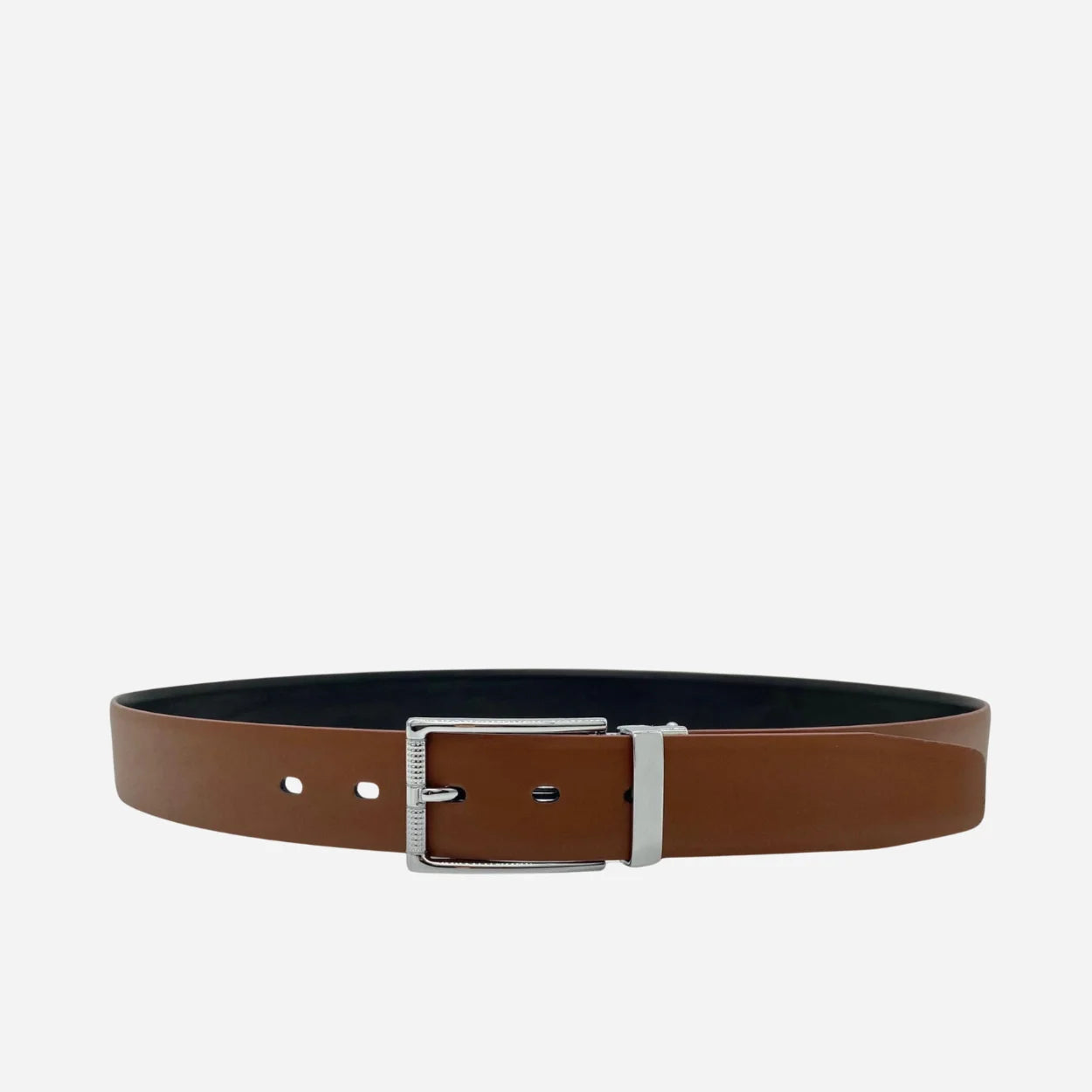 ELTON - Men's Tan and Black Leather Belt