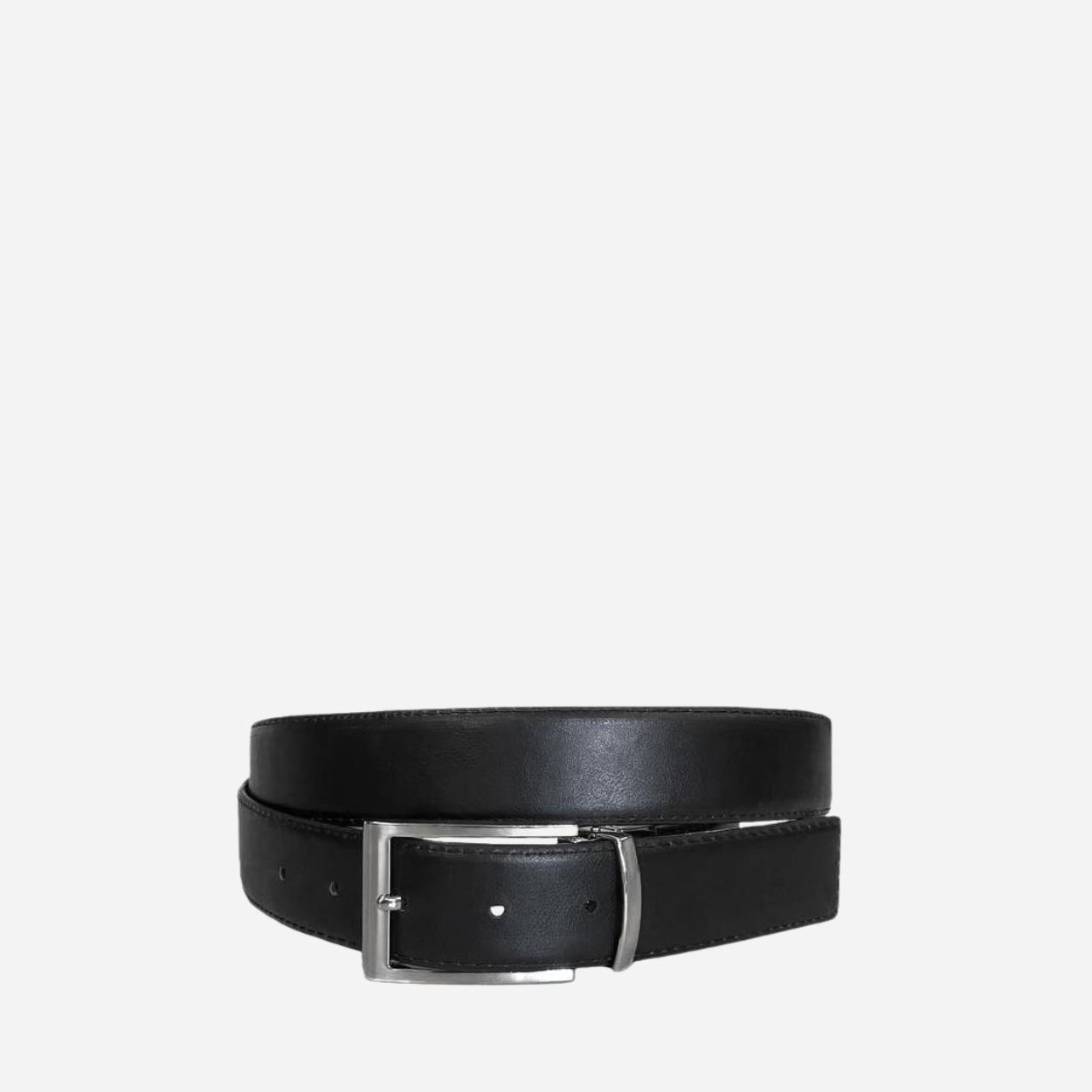 ETHAN - Men's Black and Brown Premium Vegan Leather Reversible Belt