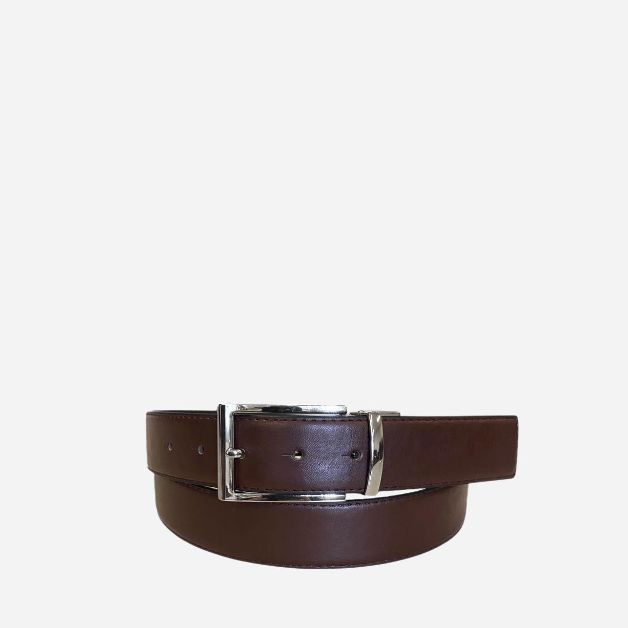 ETHAN - Men's Black and Brown Premium Vegan Leather Reversible Belt