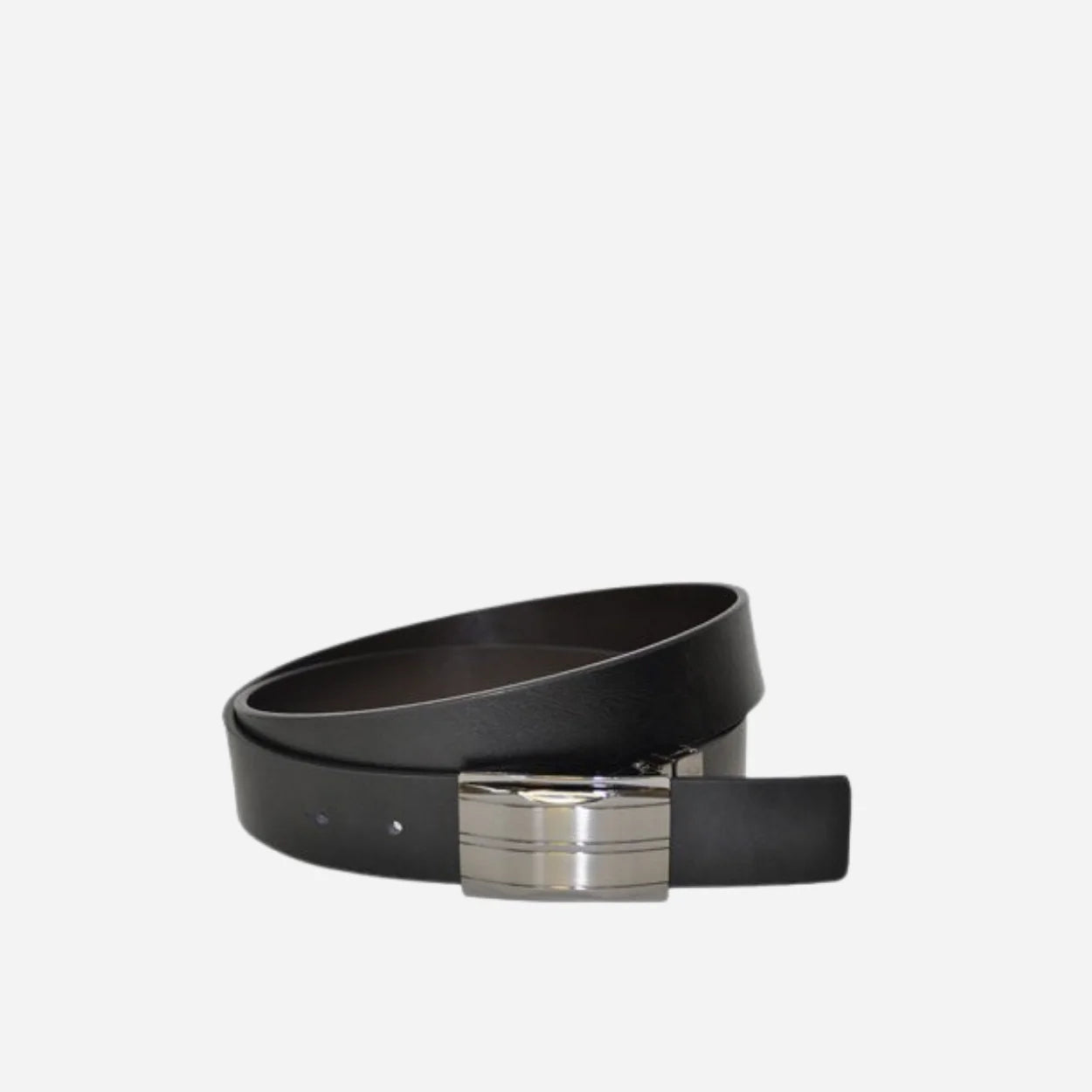 FAIRFAX - Mens Black & Brown Leather Belt - BeltNBags