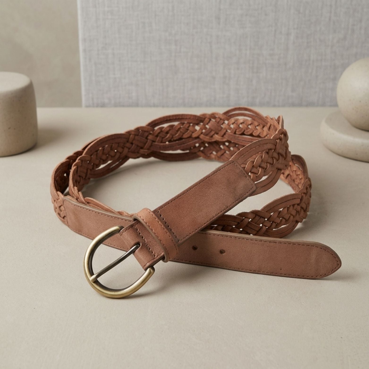 Hargrave Women's Braided Leather Belt