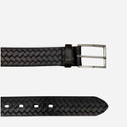 GABRIEL - Men's Dark Brown Leather Textured Belt