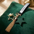 Green Star Tassel Pearl Bag Charm - BeltNBags