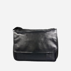 HARRY - Mens Black Leather Business Satchel Bag - BeltNBags