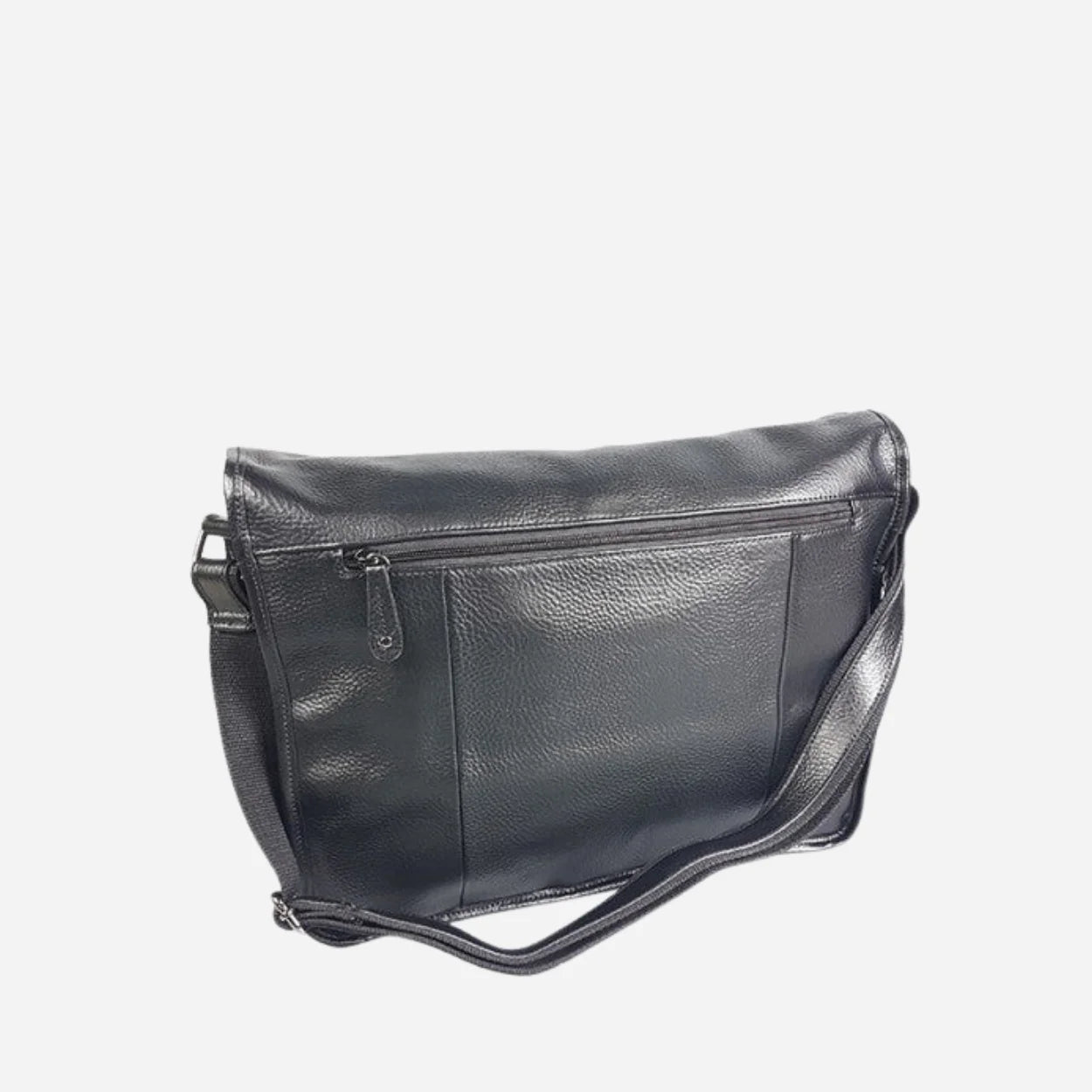HARRY - Mens Black Leather Business Satchel Bag - BeltNBags