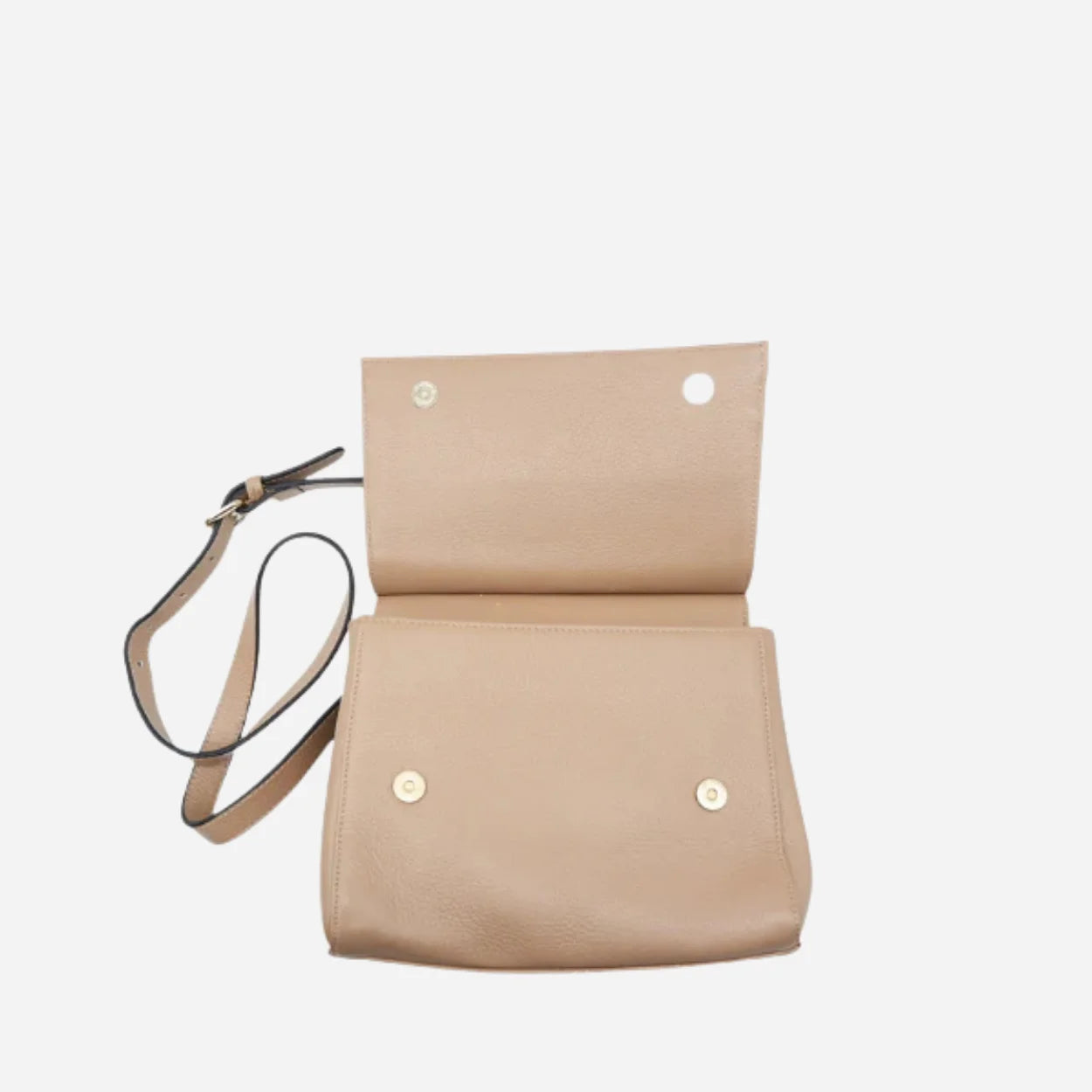 HUNTERS HILL - Nude Genuine Leather Crossbody Shoulder Bag
