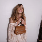 HUNTERS HILL-  Tan Genuine Leather Crossbody Bag - BeltNBags