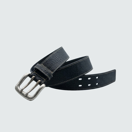 Hayes Men's Black Faux Leather Belt