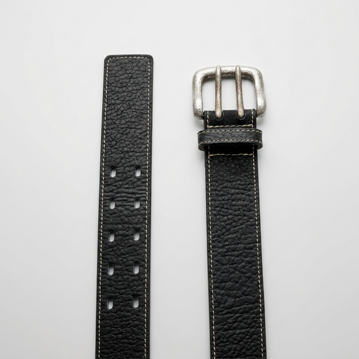 Hayes Men's Black Faux Leather Belt