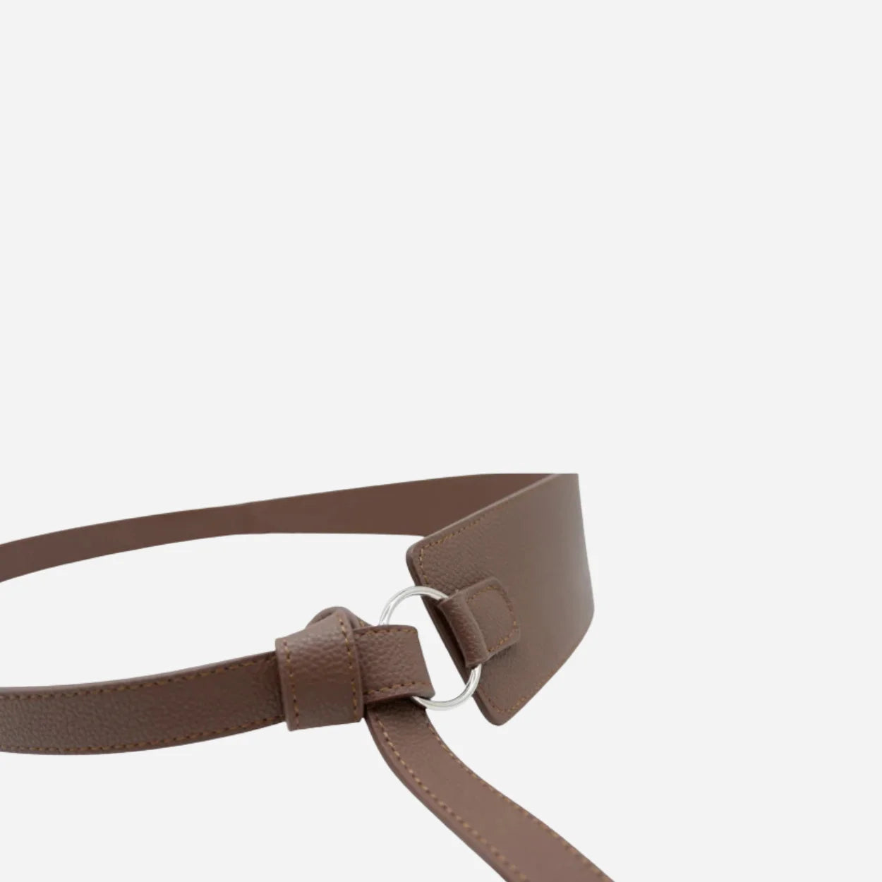 INDIGO - Women's Latte Genuine Leather Knot Waist Belt