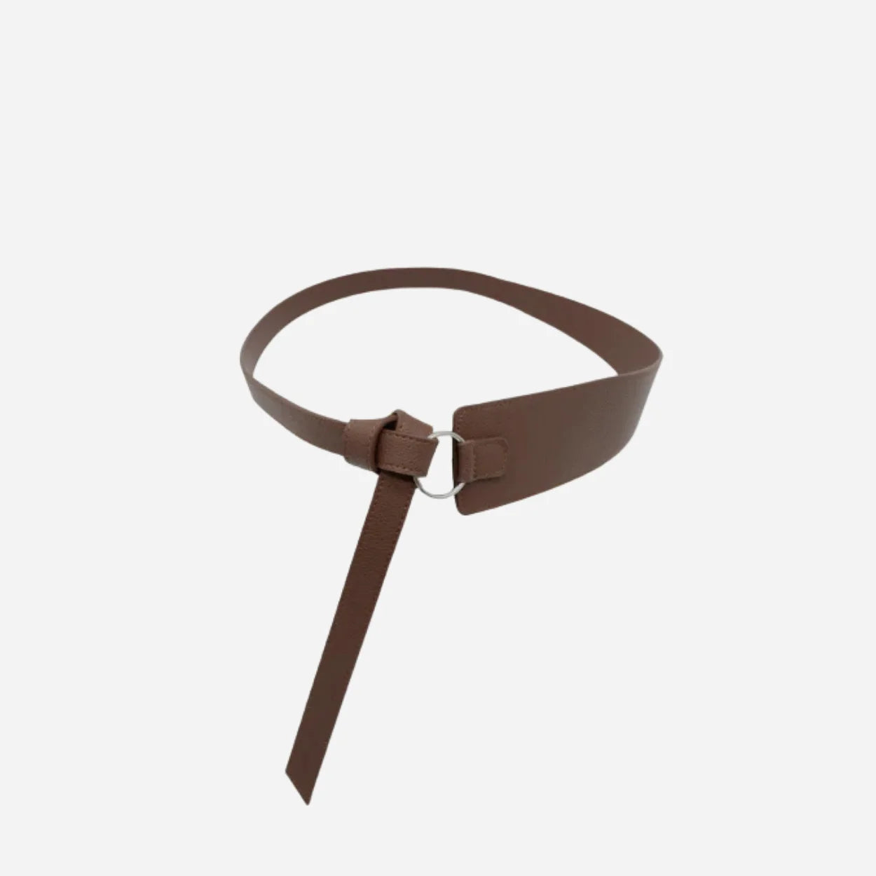 INDIGO - Women's Latte Genuine Leather Knot Waist Belt