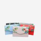 IVANHOE - Addison Road Blush Leather Clutch Bag with Tropical Print - BeltNBags