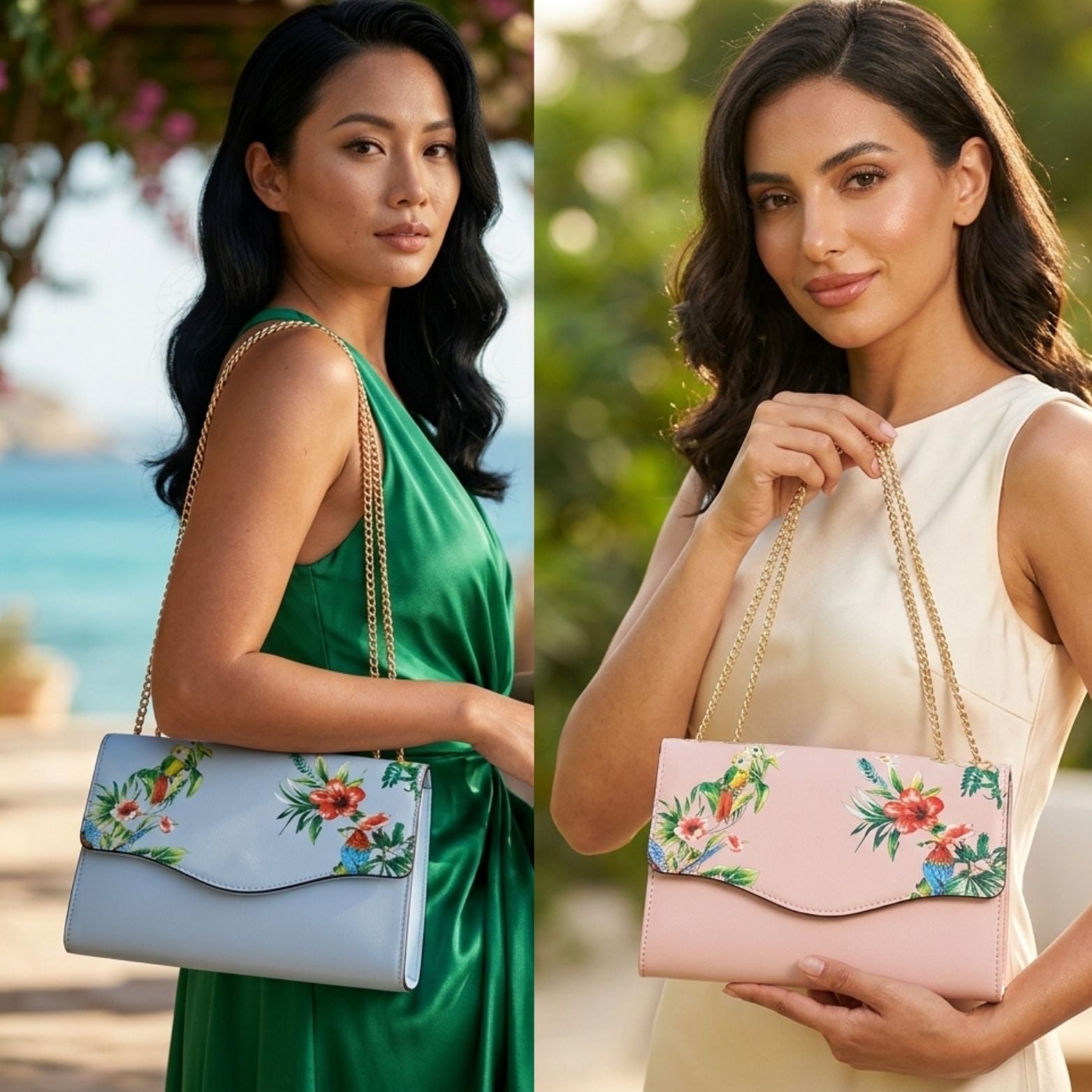 Tropical Clutch Bag Bundle – Mix & Match Saffiano Leather Clutches - BeltNBags