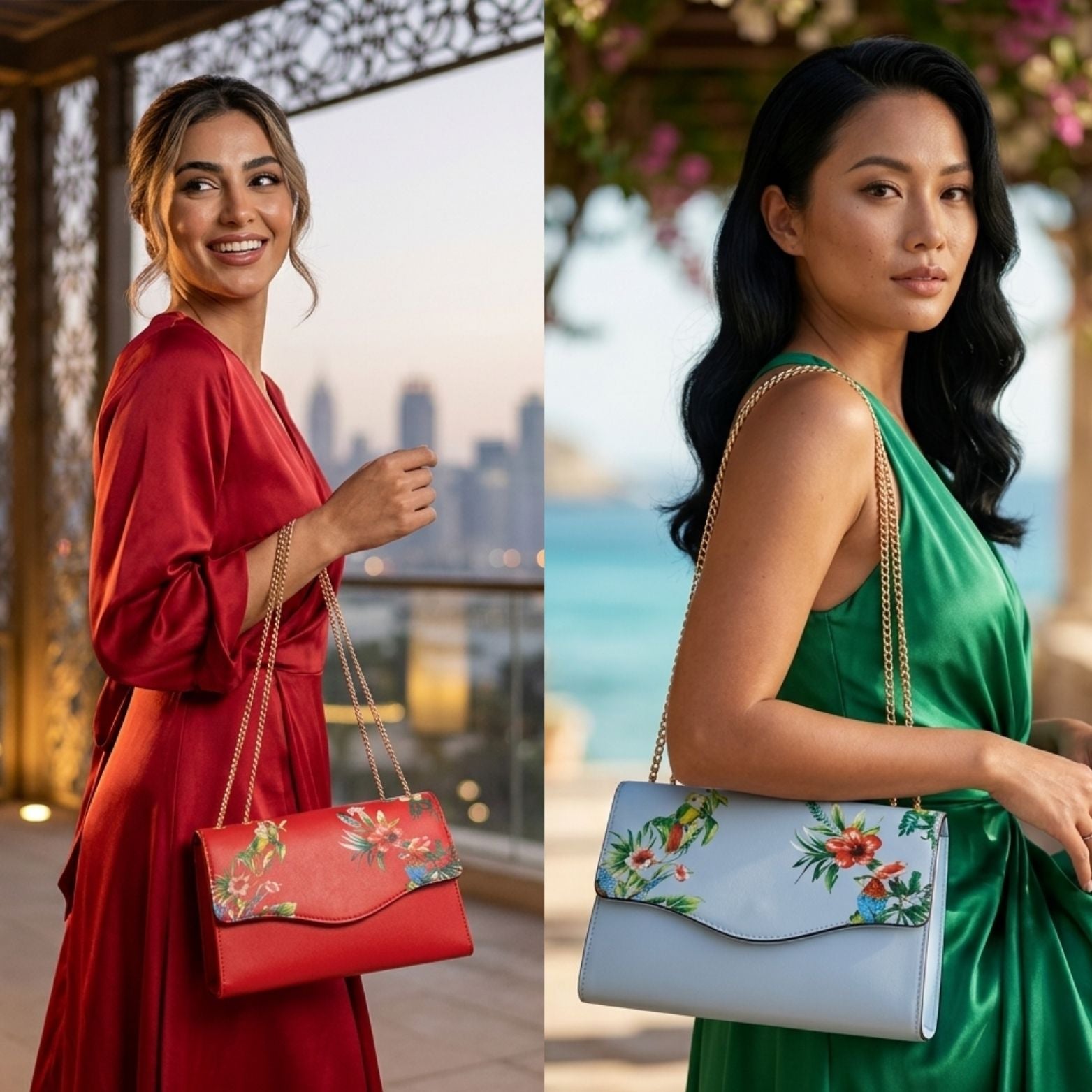 Tropical Clutch Bag Bundle – Mix & Match Saffiano Leather Clutches - BeltNBags