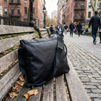 JAMIESON - Mens Black Faux Leather Messenger Bag - BeltNBags