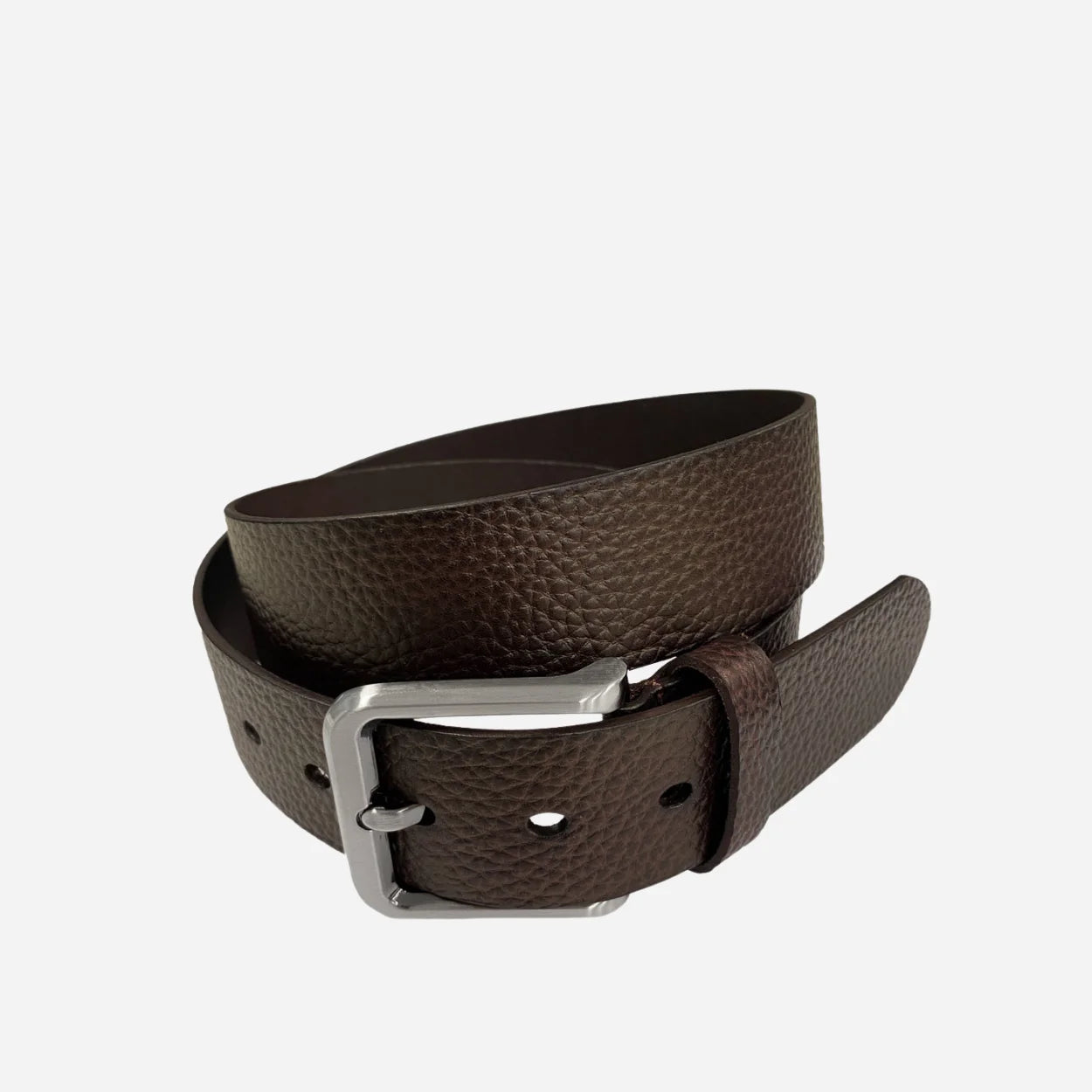 JEREMY - Men's Dark Brown Genuine Leather Belt