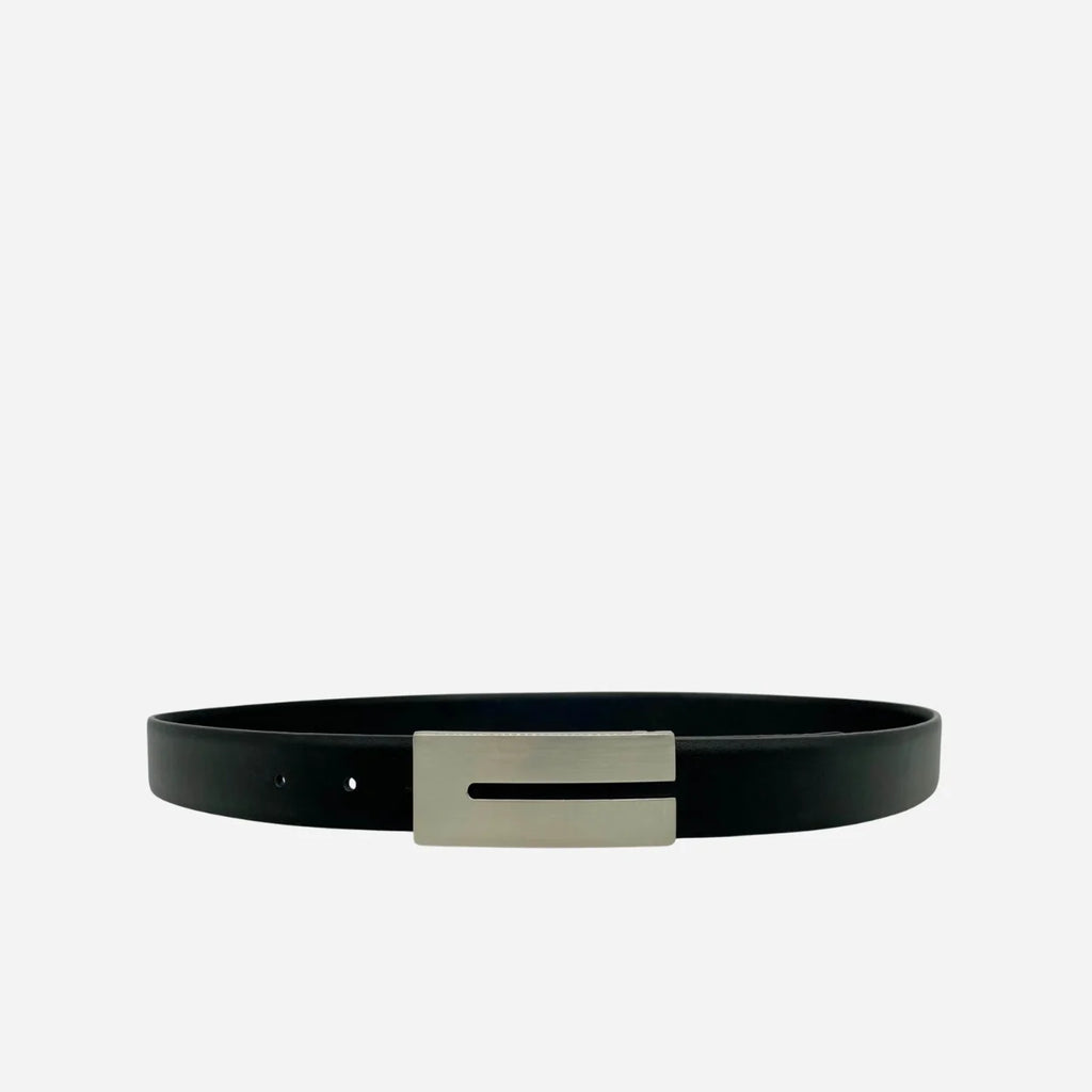 JOSHUA - Mens Black Genuine Leather Dress Belt