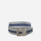 JULIAN - Mens Grey & Navy Canvas Belt - CLEARANCE - BeltNBags