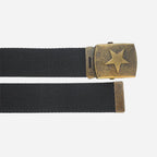 KELSO - Mens Black Webbing Belt - BeltNBags