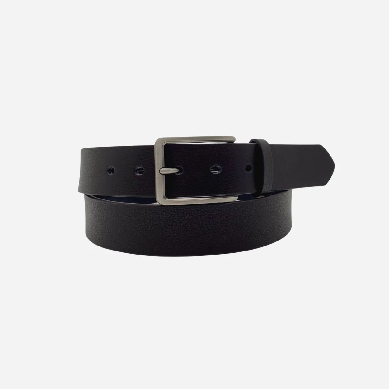 KURT - Men's Dark Brown Genuine Leather Belt with Gunmetal Pin Buckle