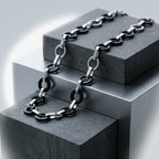 Raven Women's Black & Silver Chain Waist Belt