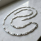 Wren Women's Silver Open Bar Link Chain Belt