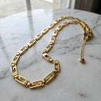 Olympia Women's Gold Greek Key Chain Waist Belt