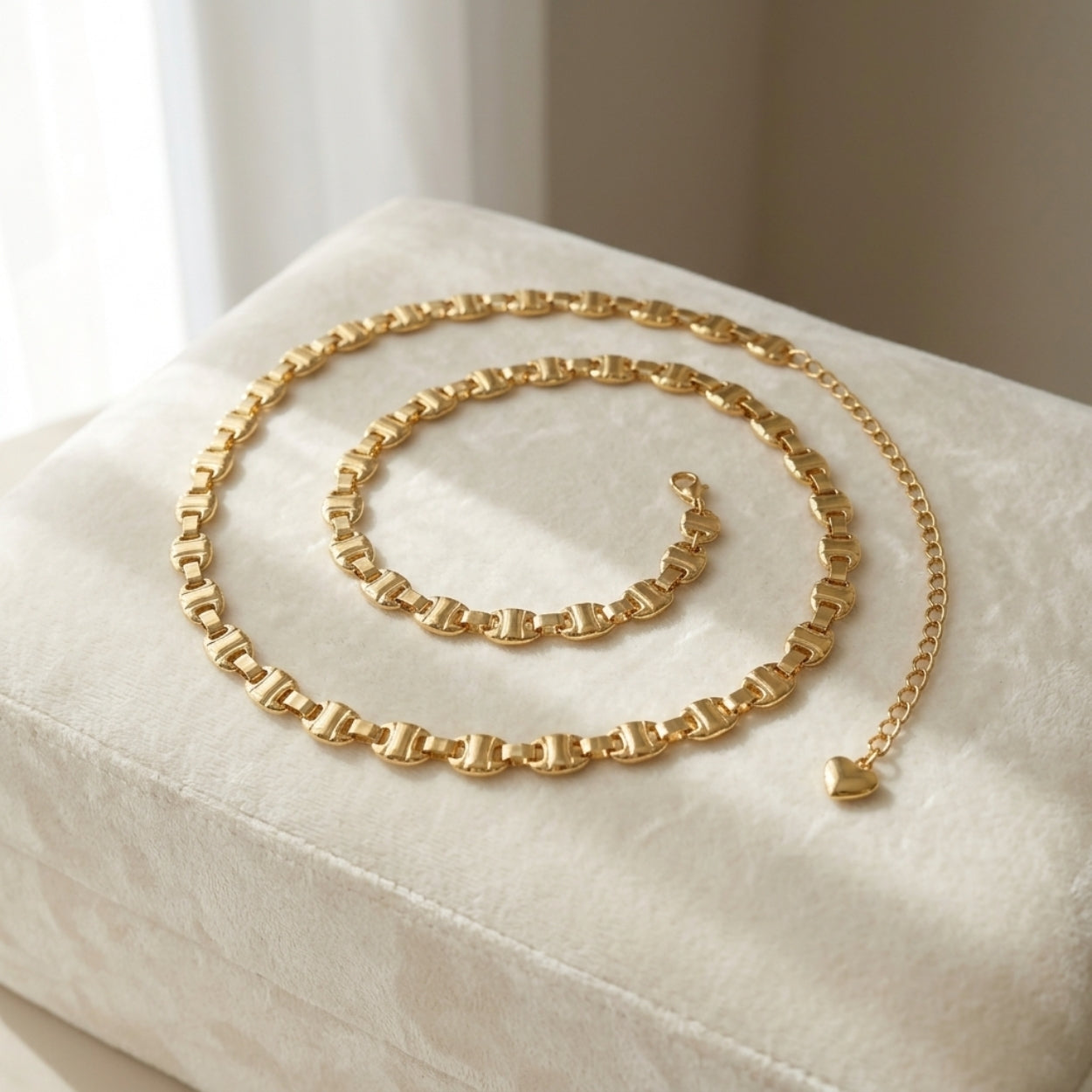 Sloane Women's Box Link Chain Belt
